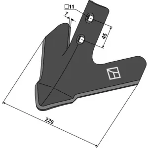 Gänsefußschar 220mm