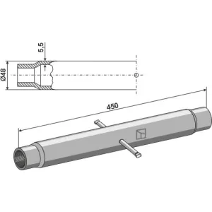 Topstangbuis M30x3