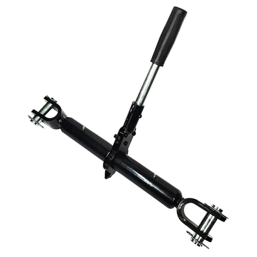 Angled front view with bag zipped and handles upright.
